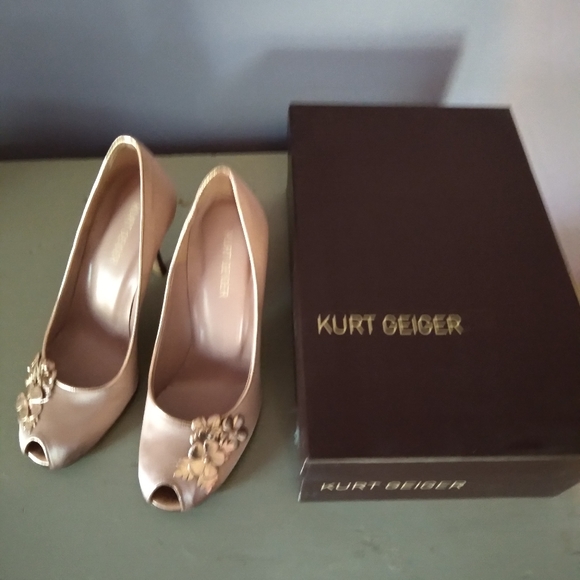Kurt Geiger UK rose gold Hollywood glamor shoes - Picture 3 of 6